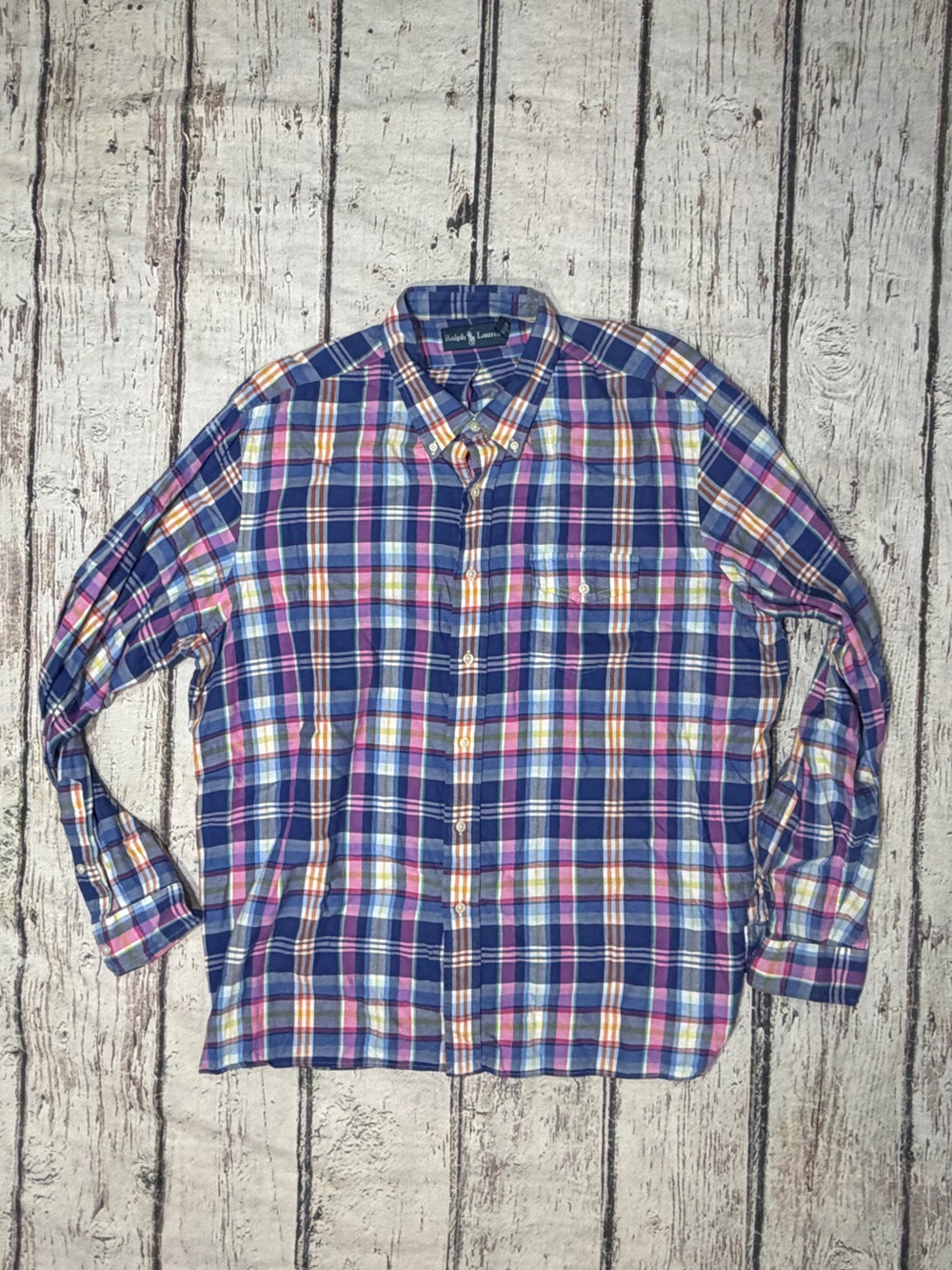 Polo Ralph Lauren Plaid Button Down Preppy Men's Workwear Shirt